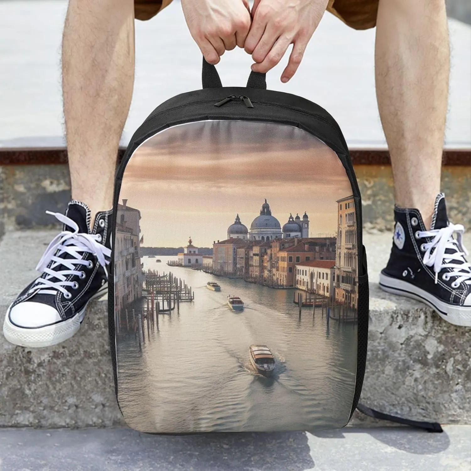 Backpack Grand Canal Travel Casual Laptop Backpack 17 inch Waterproof Hiking Daypack for Men Women