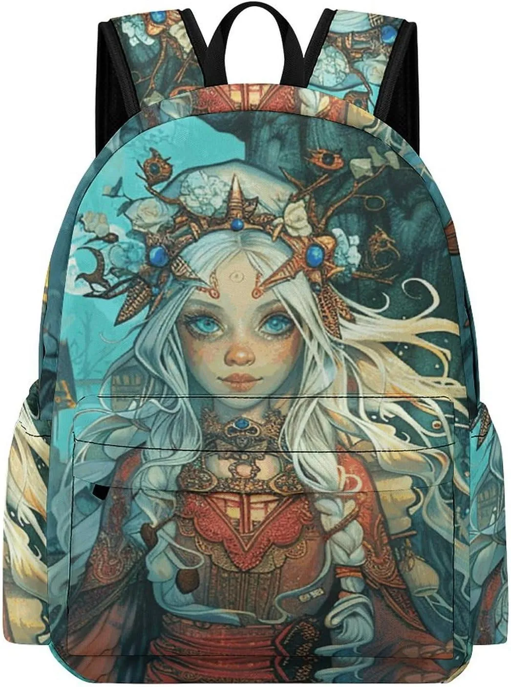 Backpack Travel Laptop Backpack for Men Women White-Haired Priestess Casual Daypack Adjustable Lightweight Computer Bag