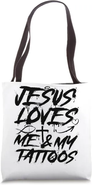 Badass Christian Design Jesus Lover Godly Gym and Fitness Tote Bag