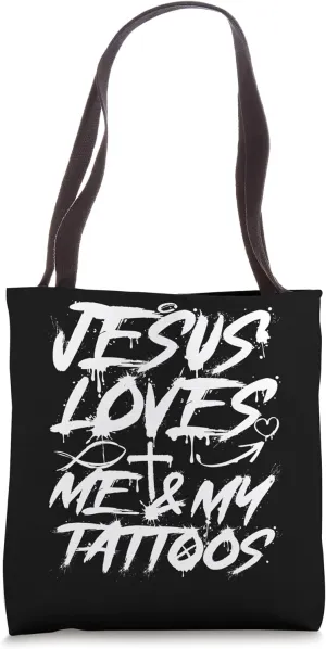 Badass Christian Design Jesus Lover Godly Gym and Fitness Tote Bag