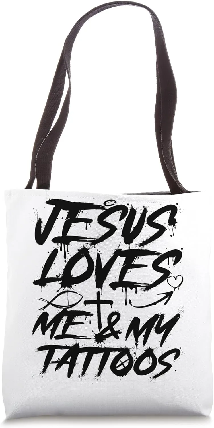 Badass Christian Design Jesus Lover Godly Gym and Fitness Tote Bag