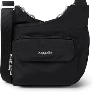 Baggallini Criss Cross 10x11 Crossbody Women Lightweight Water-Resistant Nylon Travel Bag W/RFID & Quick Access Pockets
