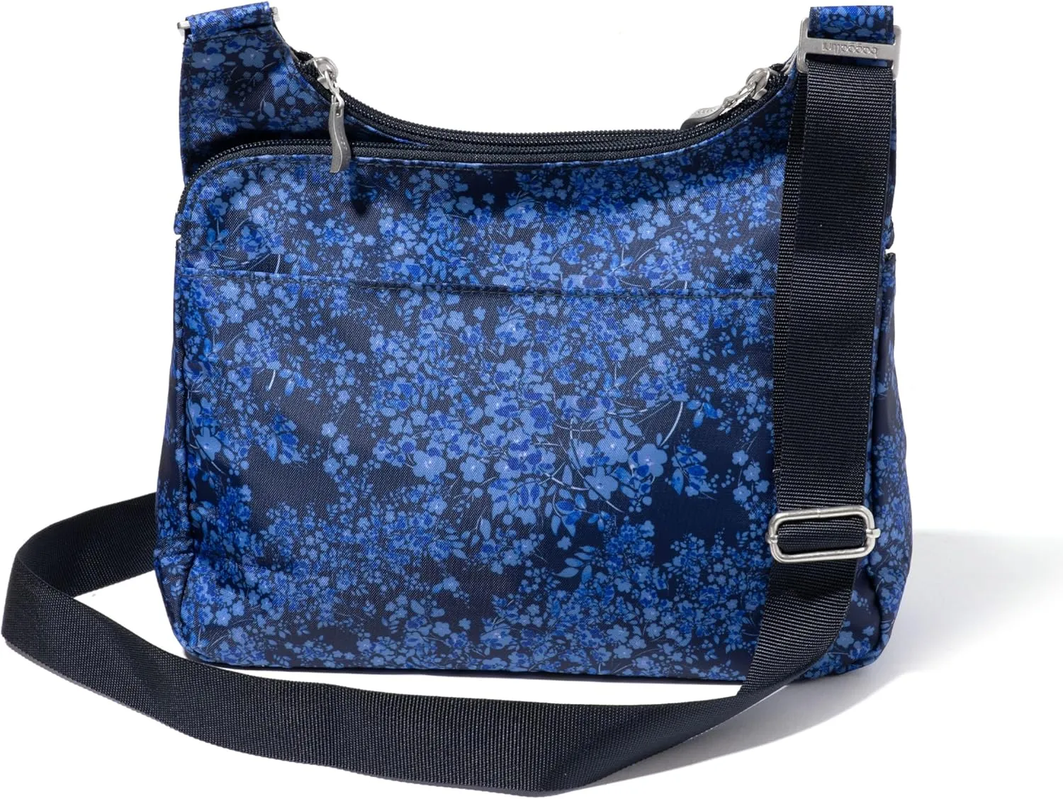 Baggallini Cross Over Crossbody Women 11x8.5 Medium Travel Bag Lightweight Water-Resistant Nylon Organized Handbag Purse