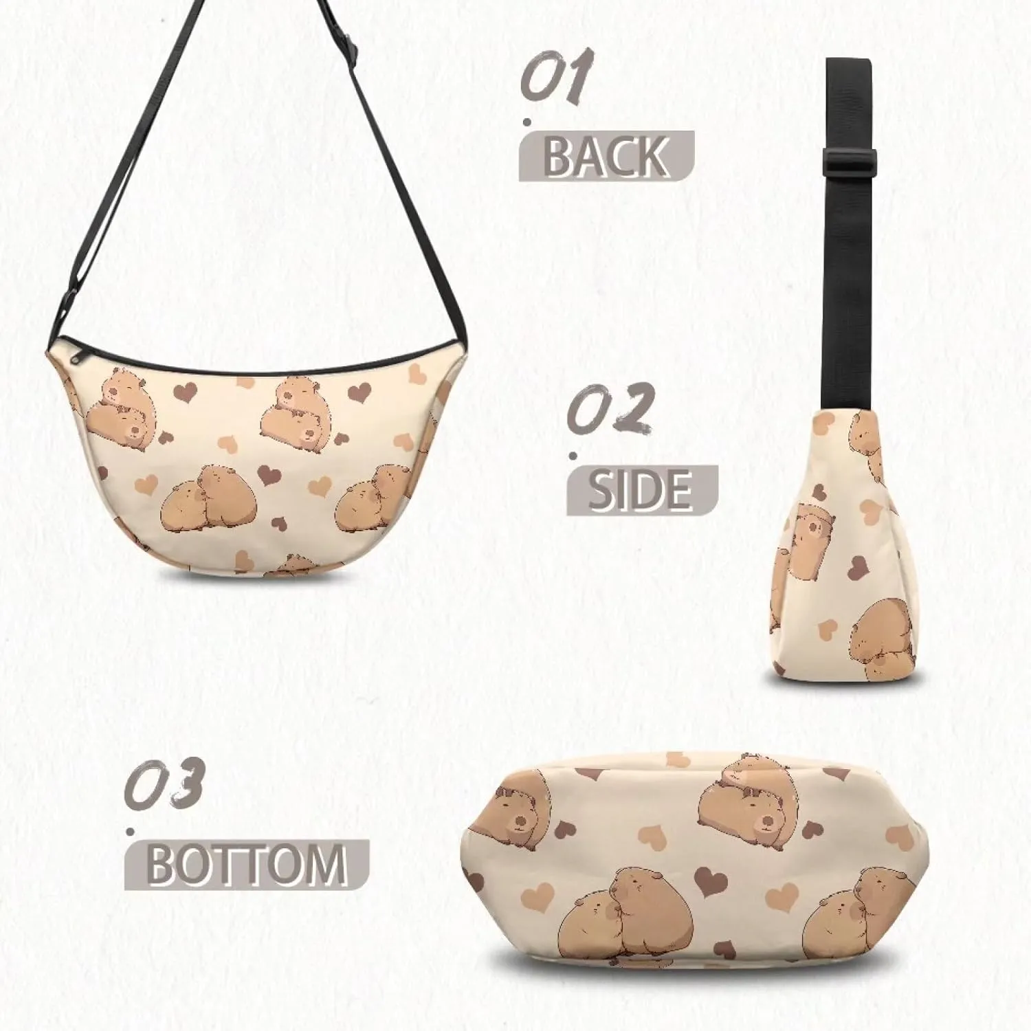 Baggu Bags Shoulder Bag for Women Crossbody with Interior Pockets Fashion Tote Bag for Women