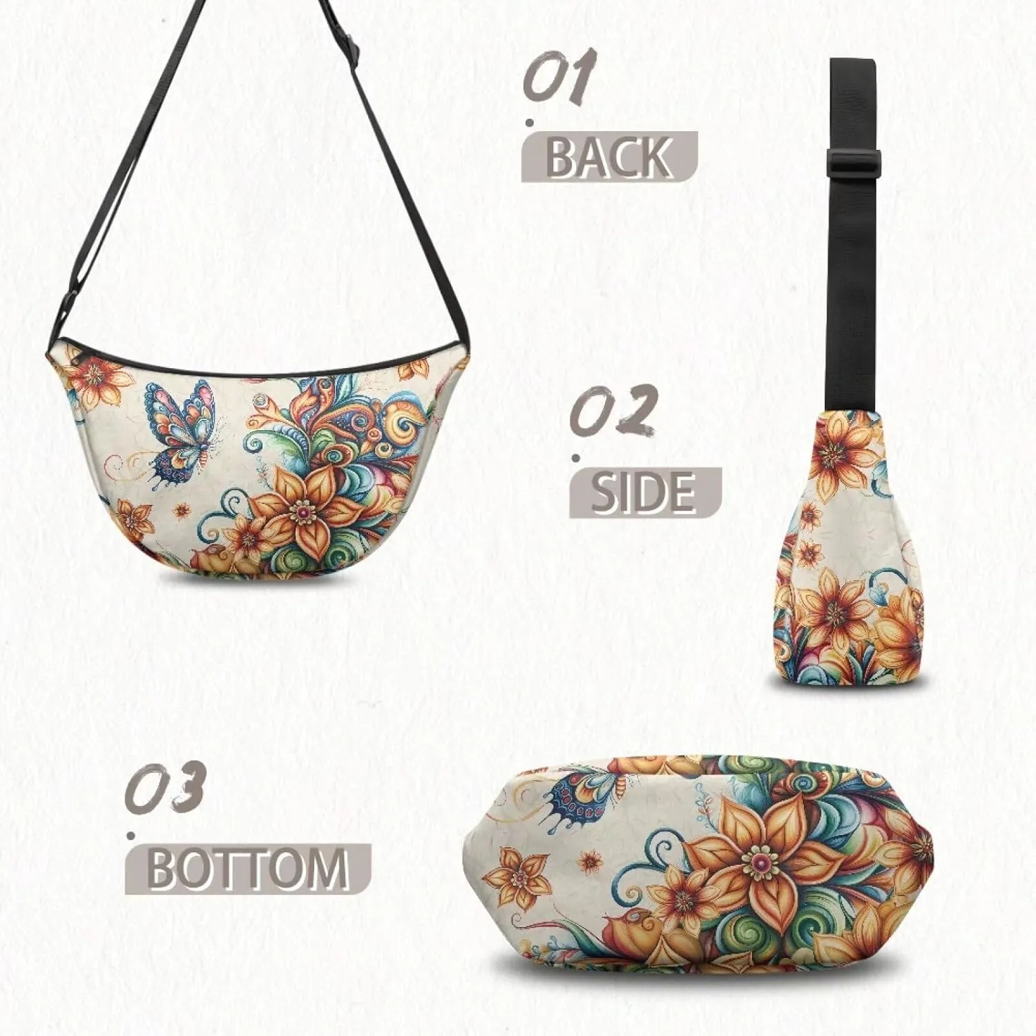 Baggu Bags Shoulder Bag for Women Crossbody with Interior Pockets Fashion Tote Bag for Women