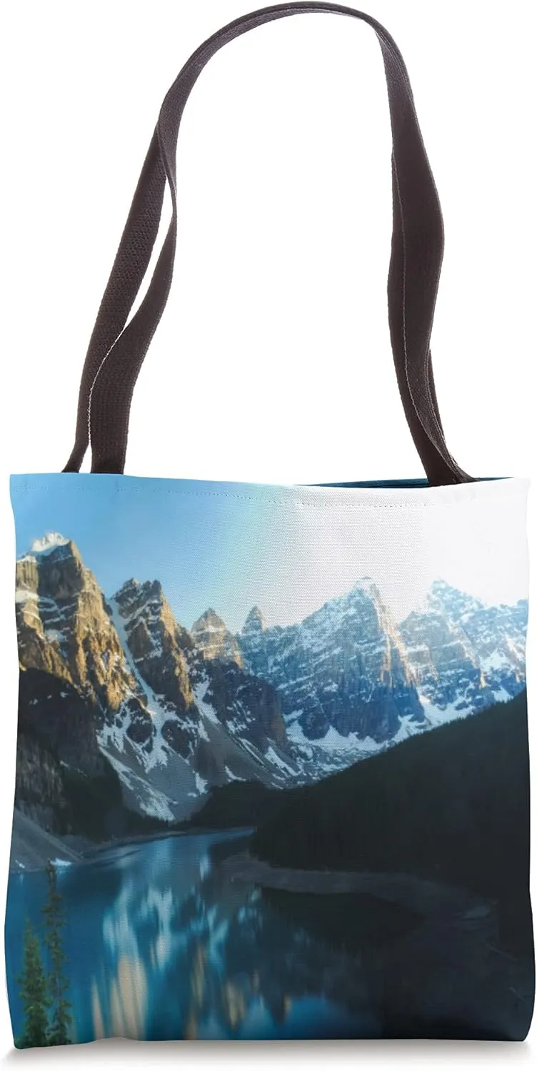Banff National Park Alberta Canada Lake Moraine Tote Bag