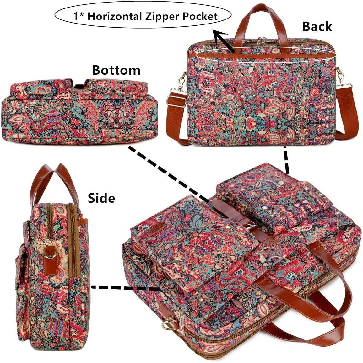 Baosha Multicoloured 17inch Laptop Computer Bag Messenger Bag Briefcase for Women BC-07