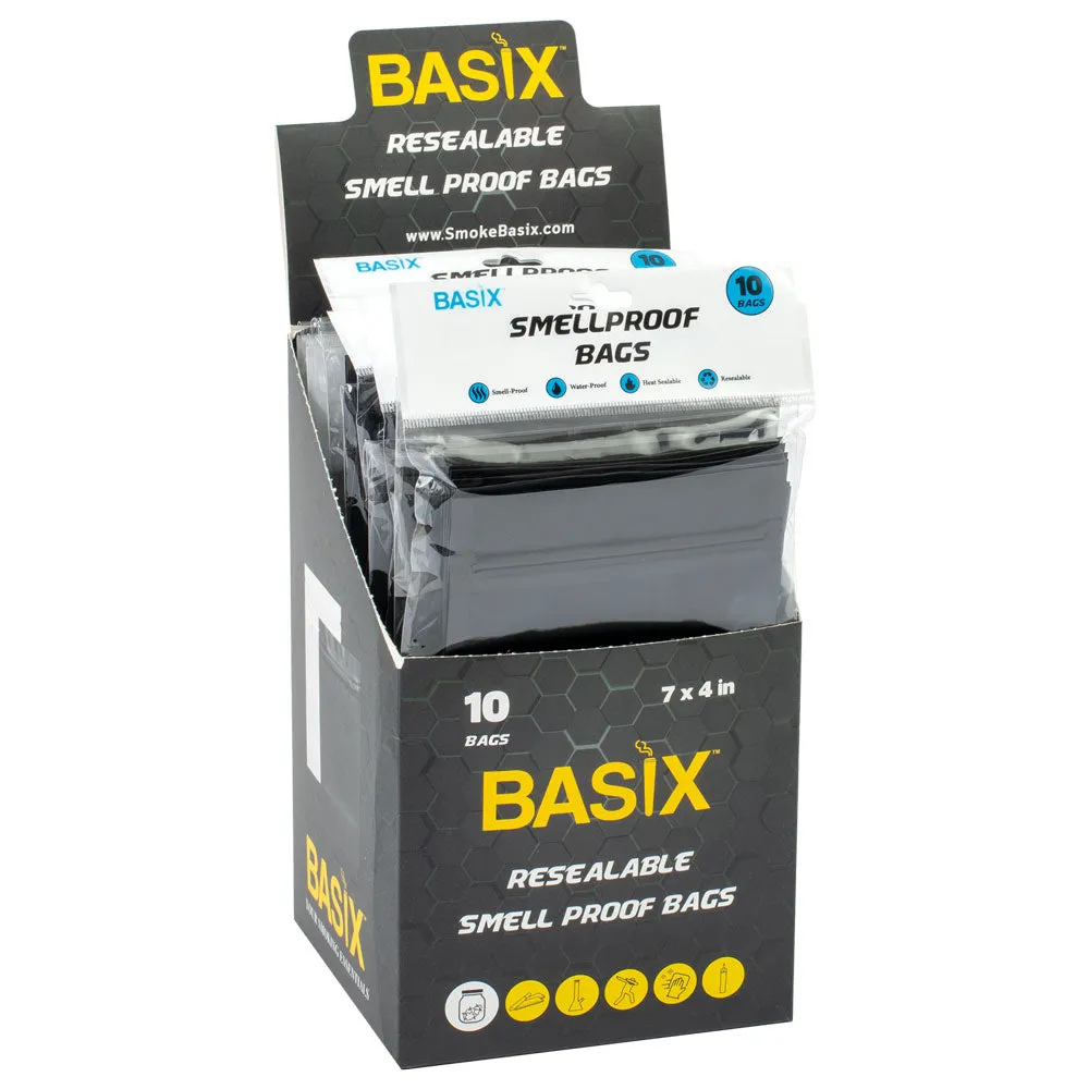 Basix Resealable Smellproof Bags | 10pk | Asst | 12pc Display