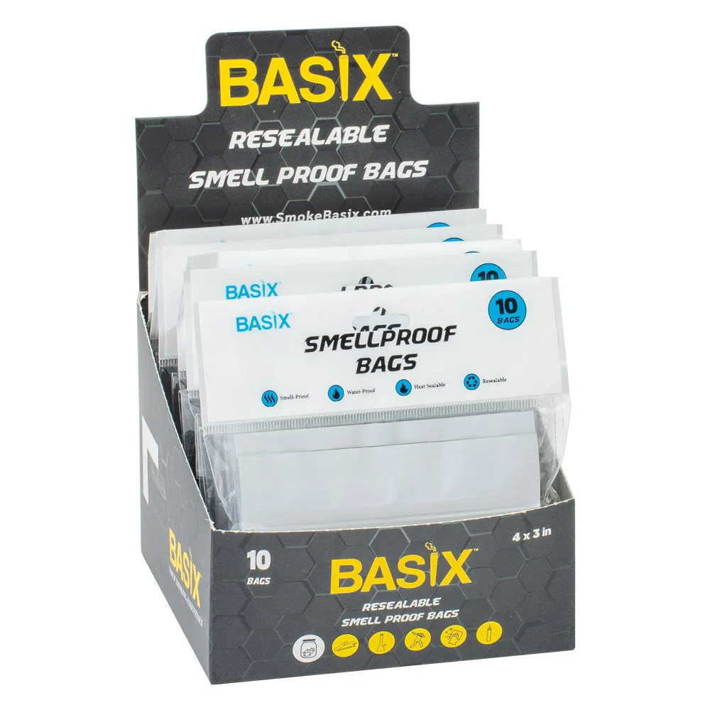 Basix Resealable Smellproof Bags | 10pk | Asst | 12pc Display