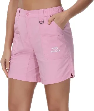 BASSDASH Women’s 7” Fishing Shorts UPF 50  Water Resistant Quick Dry Lightweight Hiking Cargo Shorts with Pockets FP03W