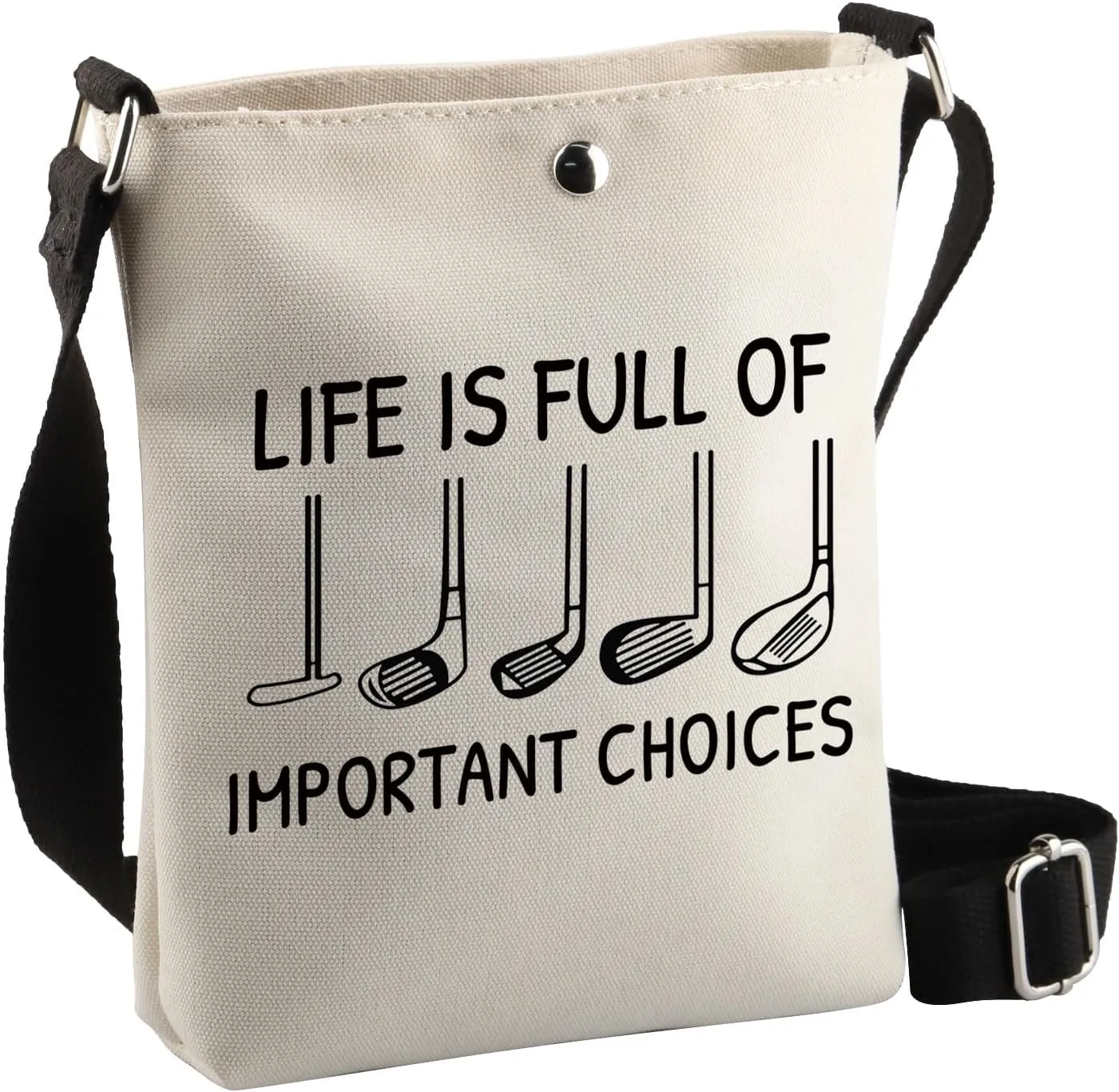 BDPWSS Golf Gifts For Women Golfer Golfing Accessories Golf Player Gift Life Is Full Of Important Choices Golf Crossbody Bag
