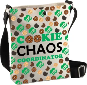 BDPWSS Scout Troop Leader Gift Cookie Mom Gift Cookie Chaos Coordinator Funny Scout Cookie Dealer Crossbody Bag