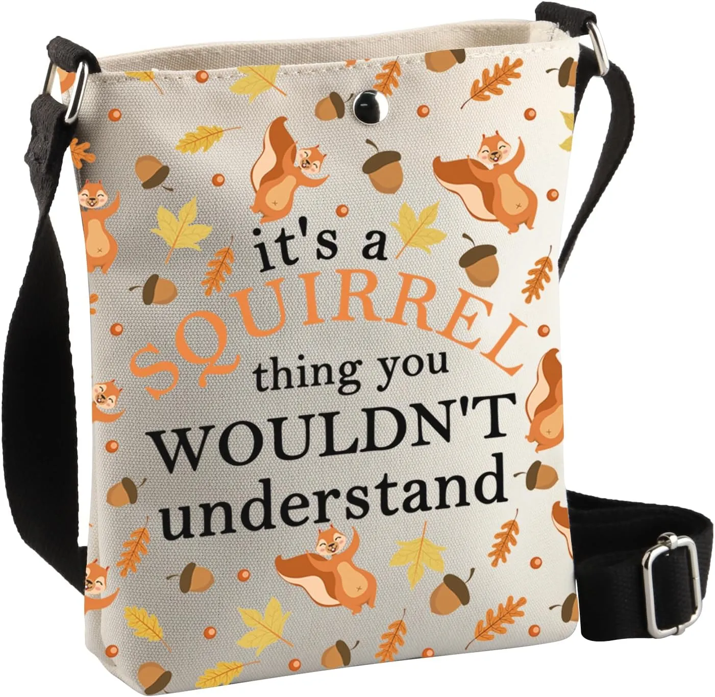 BDPWSS Squirrel Gifts Squirrel Lover Gift It's A Squirrel Thing You Wouldn't Understand Funny Animal Themed Crossbody Bag