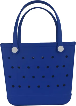 Beach Bag, Waterproof Beach Tote, Rubber Medium Tote Bag, Washable and Durable Open Handbag for Boat Pool Sports