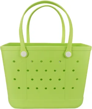 Beach Bag X Large Rubber Beach Tote Bag, Waterproof Washable Open for Women Croc Bag Hand Bag for Beach Pool Yoga