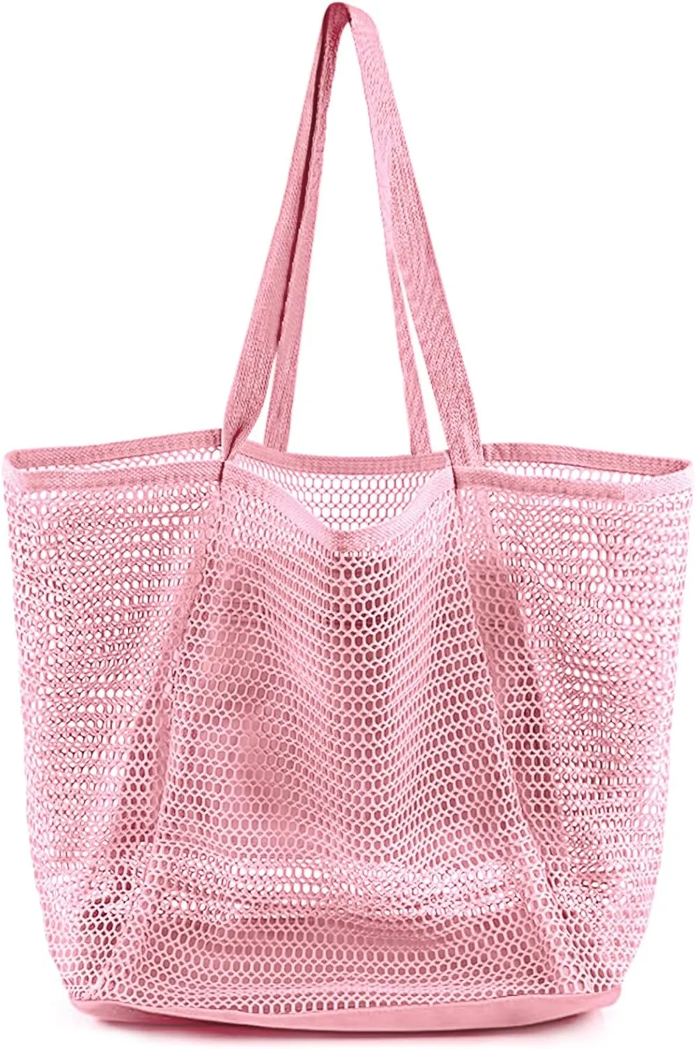 Beach Bags for Women, Foldable Mesh Tote Bag with Mini Pocke, Womens Shoulder bag for Travel Beach Essentials Swimming Pool