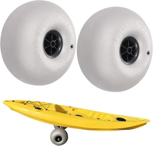 Beach Balloon Wheels, 2 Pcs 16" Big Replacement Beach Sand Tires Kayak Dolly Canoe Beach Fishing Buggy Cart DIY Beach Wheels Beach Inflatable Wheels