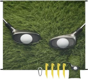 Beach Blanket, Golf Ball Sandproof Beach Mat, Waterproof Quick Drying Sand Free Mat with 4 x Ground Spikes for Outdoor Travel Camping Hiking, Sports Golf 68 x 59 in
