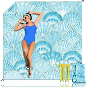 Beach Blanket Sandproof Waterproof Beach Mat Sand Free Waterproof 79 x 83 Oversized Beach Blanket Sandproof Beach Mat Waterproof Beach Blanket Portable Camping Blankets for Travel, Camping, Hiking