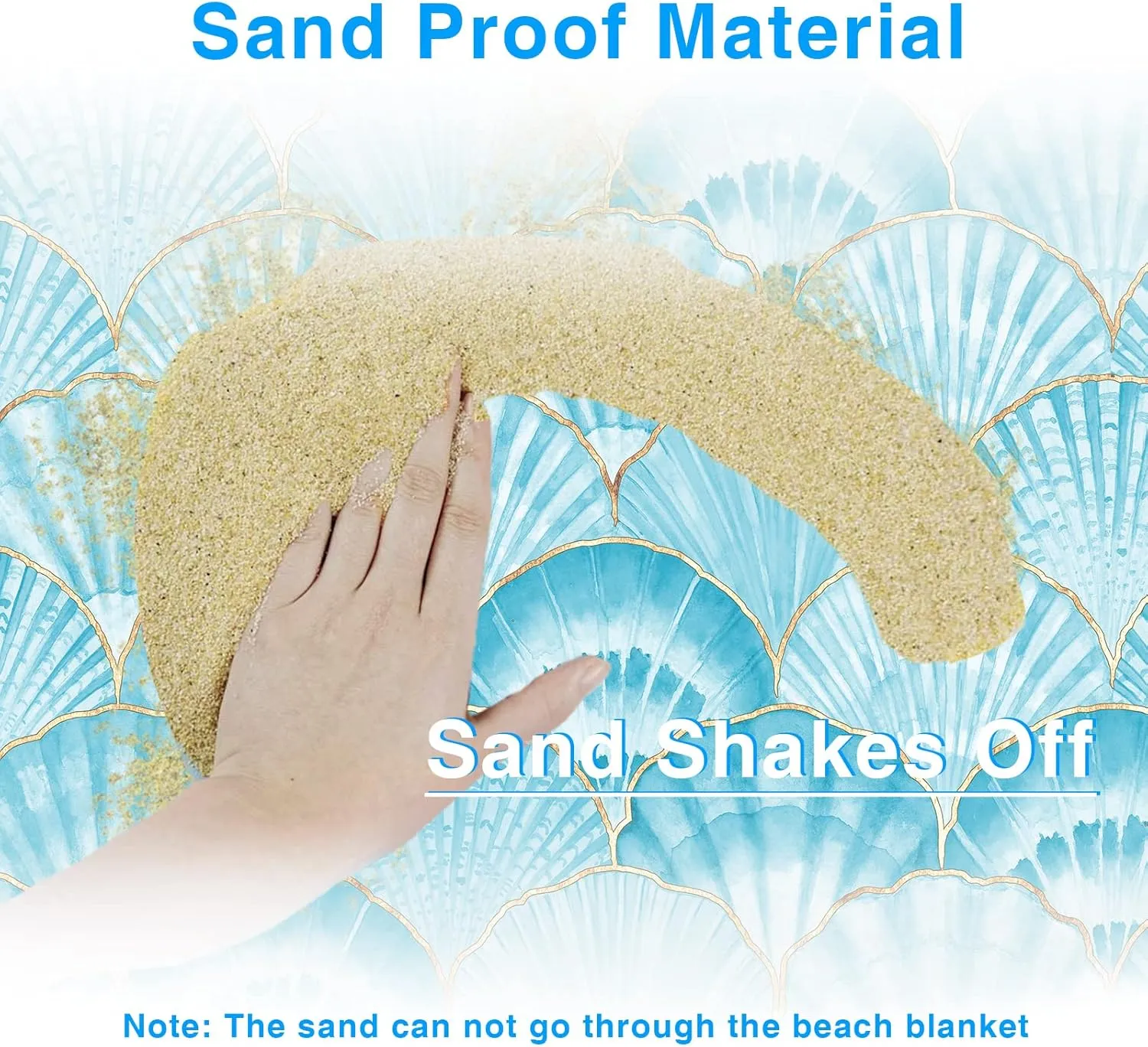Beach Blanket Sandproof Waterproof Beach Mat Sand Free Waterproof 79 x 83 Oversized Beach Blanket Sandproof Beach Mat Waterproof Beach Blanket Portable Camping Blankets for Travel, Camping, Hiking
