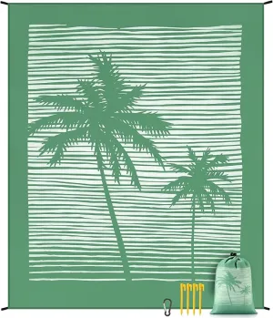 Beach Blanket Waterproof Sandproof Beach Mat 79" X 83" /10'x9'for 2-8 Adults Quick Drying Outdoor Picnic Mat Beach Accessories for Travel, Camping, Hiking