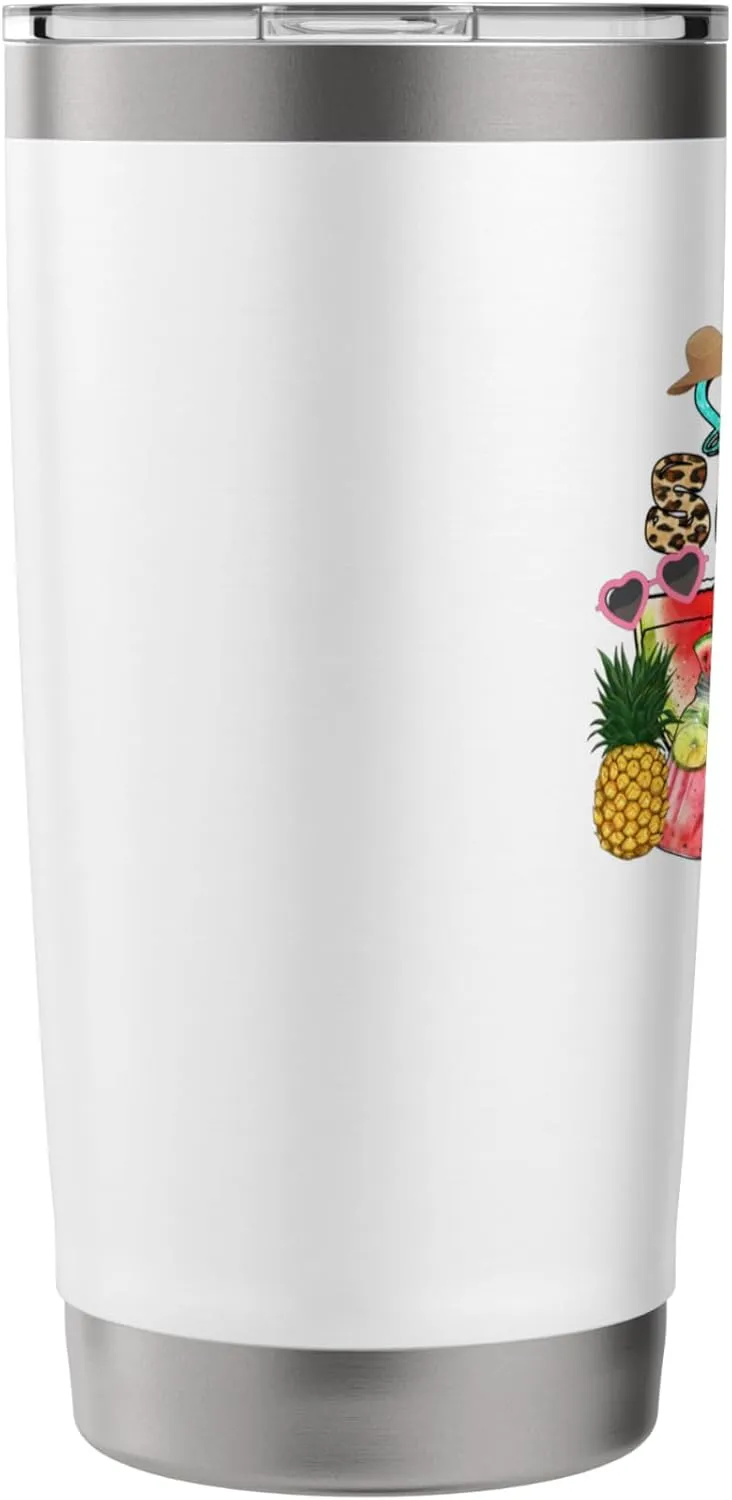 Beach Sand Lovers Sweet Summer Tropical Islands Fun Vacation Stainless Steel Insulated Tumbler