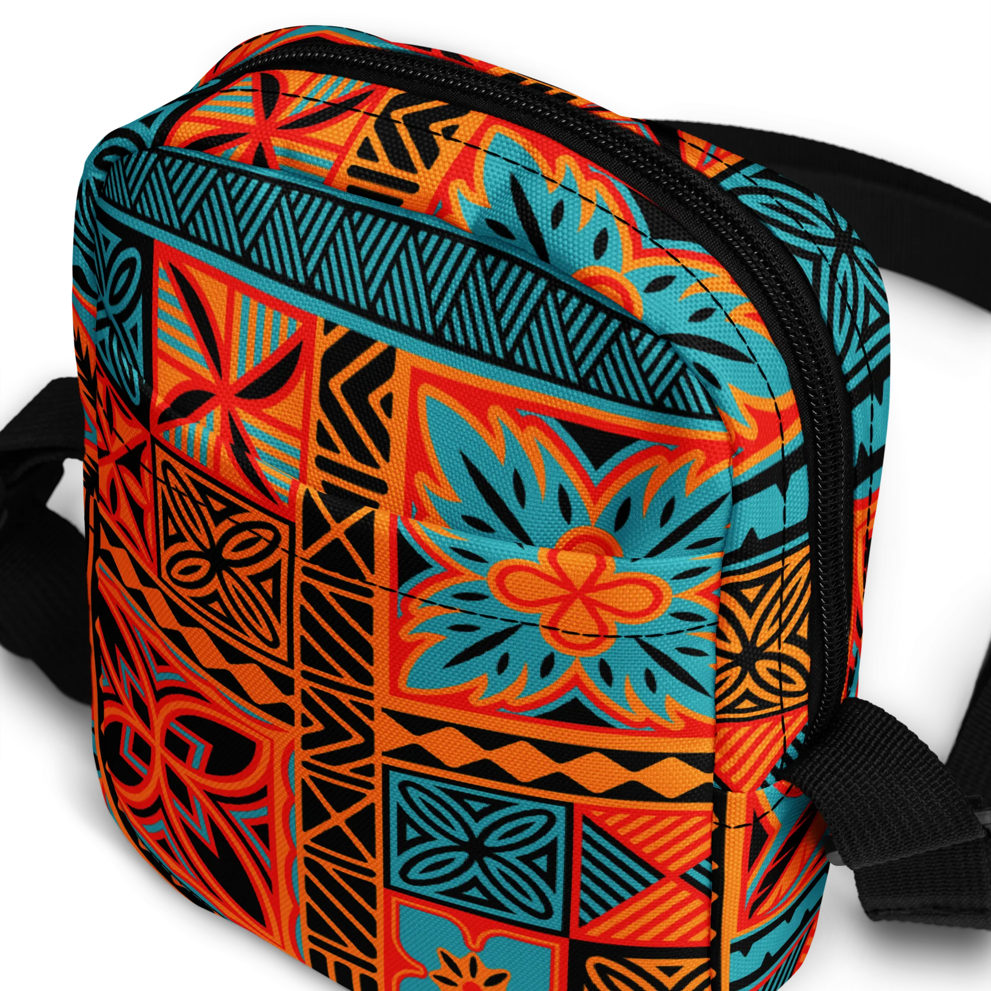 Beach Tiki Squares Utility crossbody bag