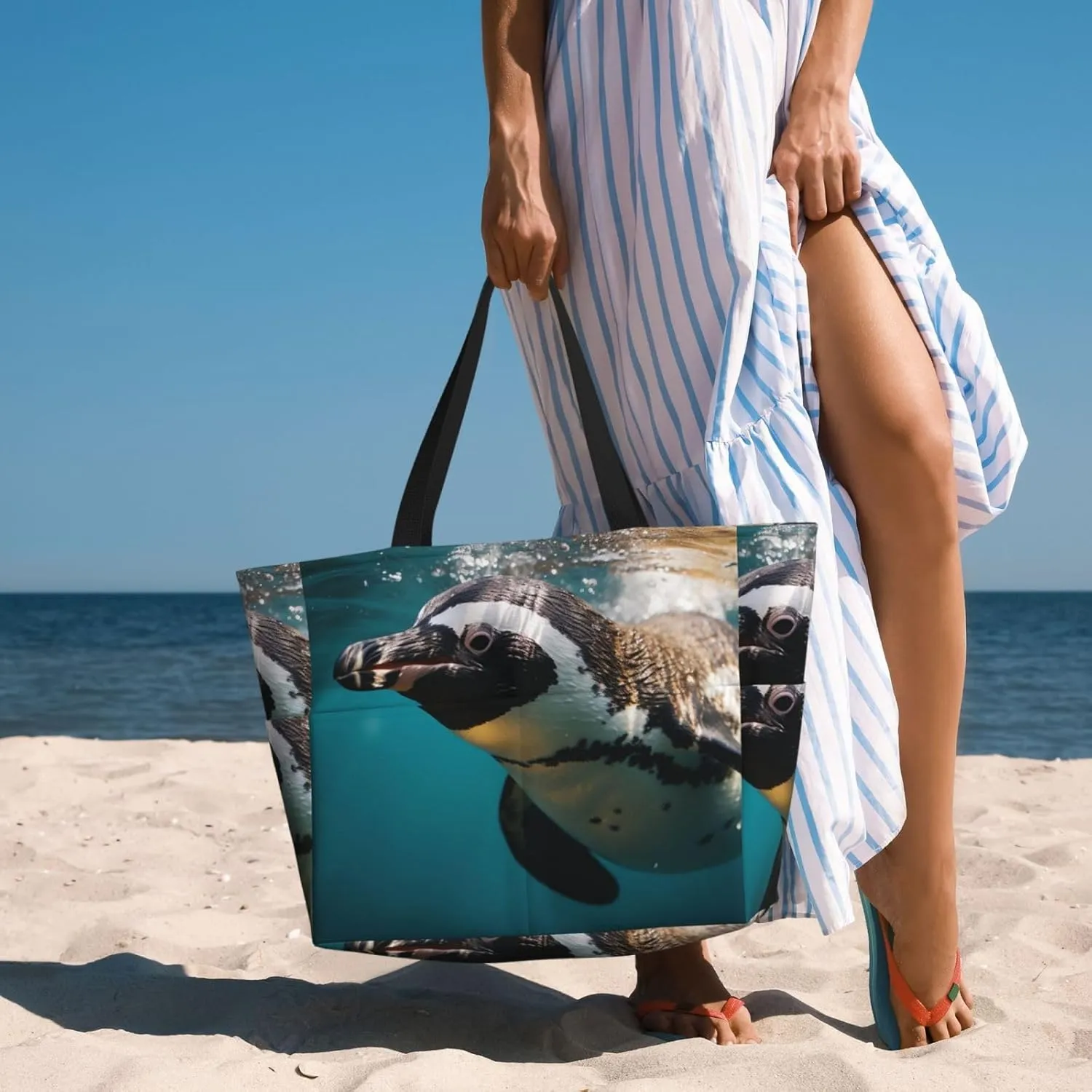 Beach Tote Bag for Women Oversized Travel Weekender Bags New York Manhattan Waterproof Pool Bag Beach Accessories