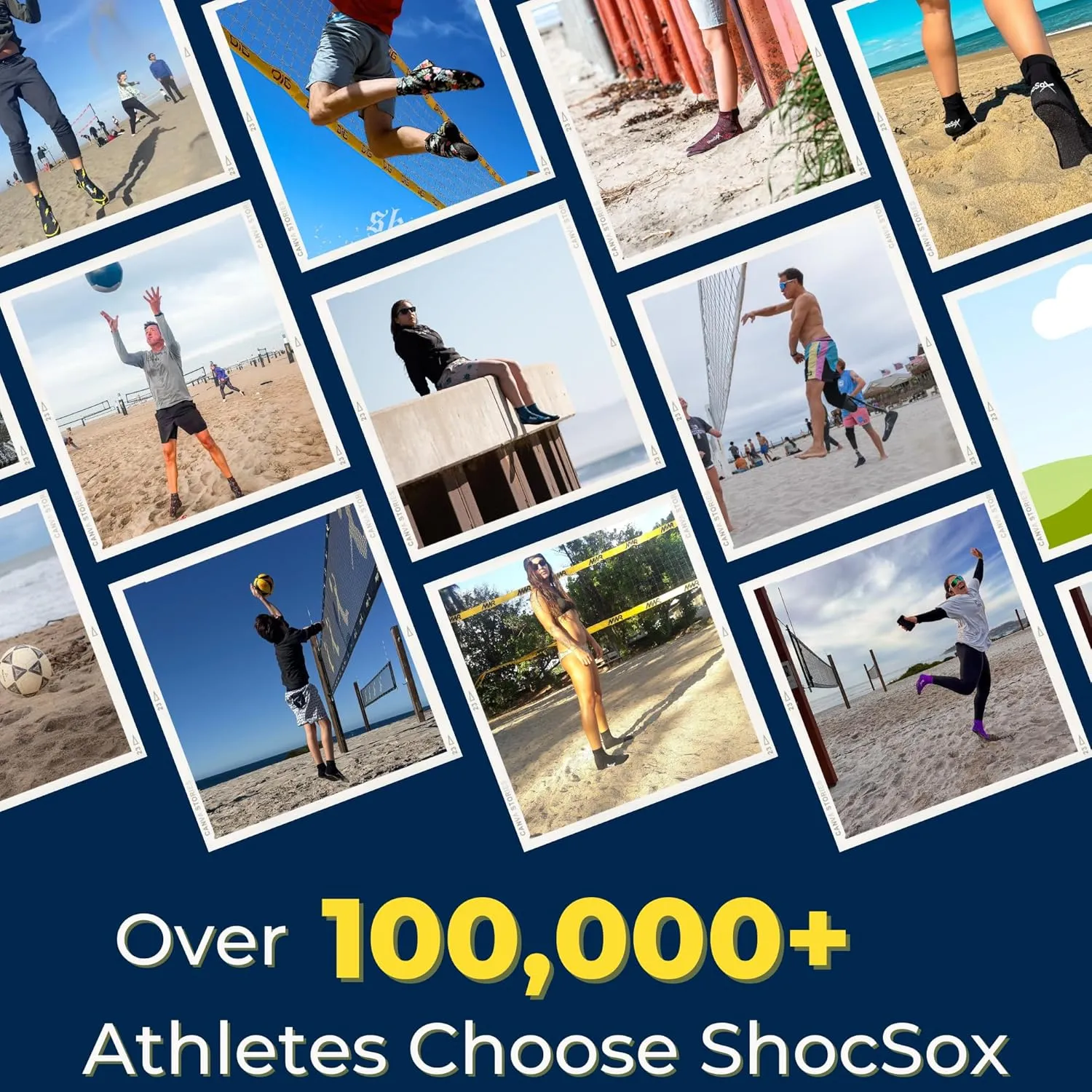 Beach Volleyball & Sand Soccer Socks No-Holes Guaranteed Soles for Maximum Protection