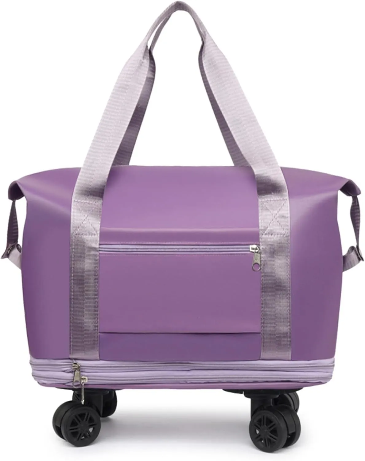 Beente Travel Bag With Wheels, 2025 New Beente Travel Bag with Removable Wheels, Expandable Large Capacity Bags (Gray)