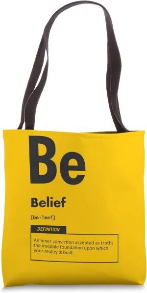 Belief - Manifestation, Gym, Hustle, Success, Motivational Tote Bag