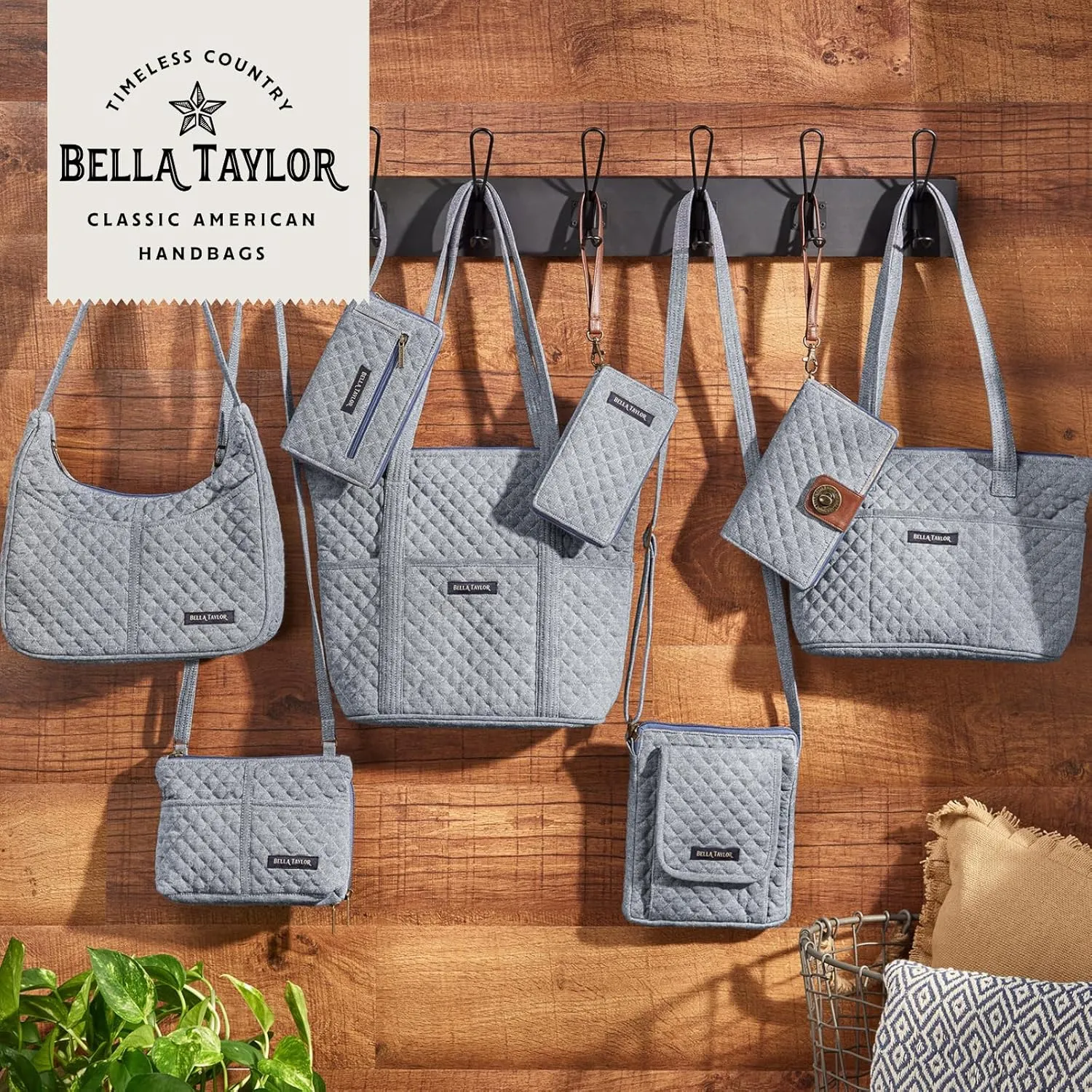 Bella Taylor Mini Crossbody Purse with Built In Wallet
