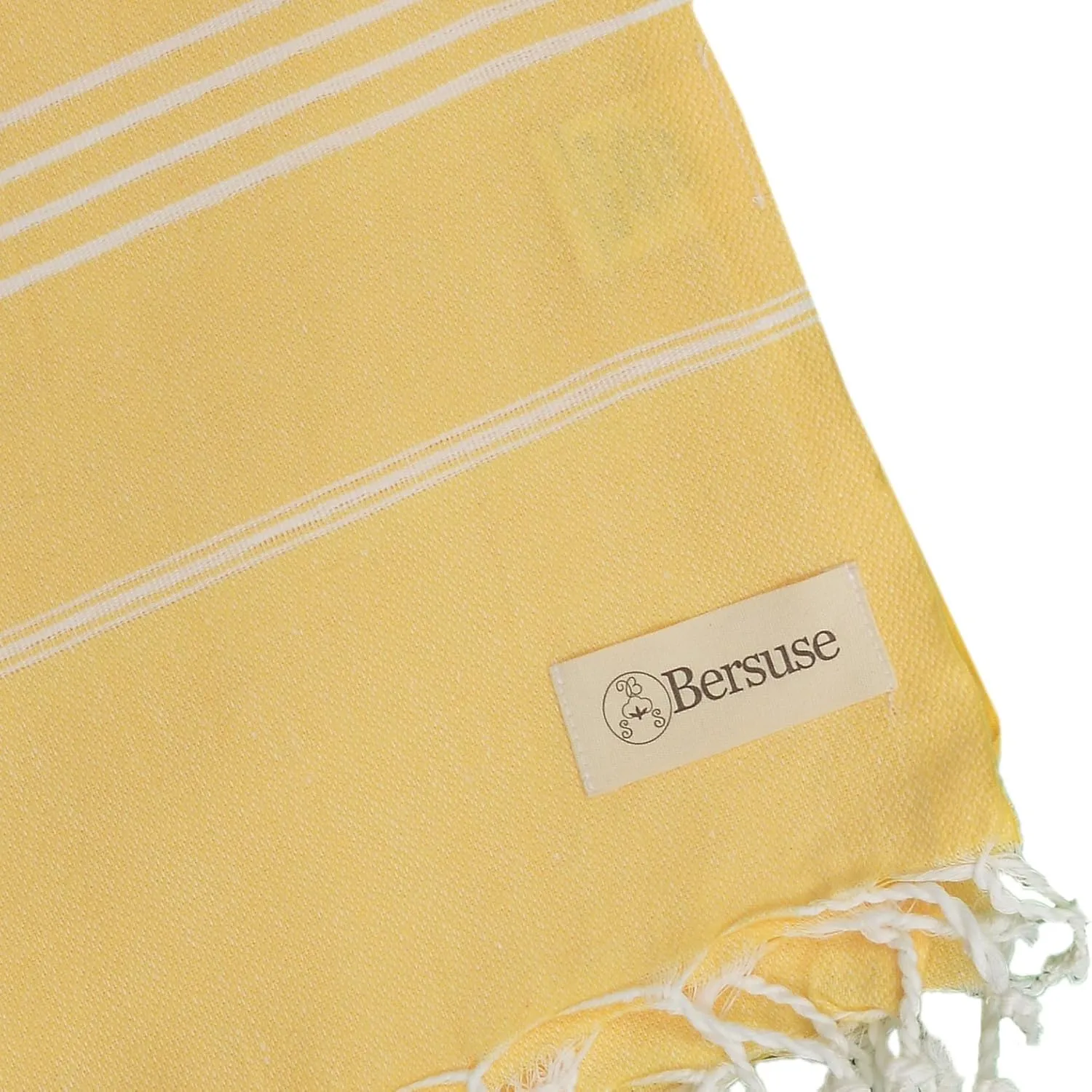 Bersuse Beach Towels Peshtemal Turkish Towels Anatolia Collection Premium Turkish Beach Towel, 100% Cotton, Large, Quick-Dry, Sand-Free, Lightweight - 37x70 Inches, Yellow