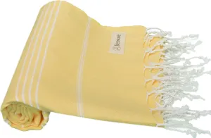 Bersuse Beach Towels Peshtemal Turkish Towels Anatolia Collection Premium Turkish Beach Towel, 100% Cotton, Large, Quick-Dry, Sand-Free, Lightweight - 37x70 Inches, Yellow
