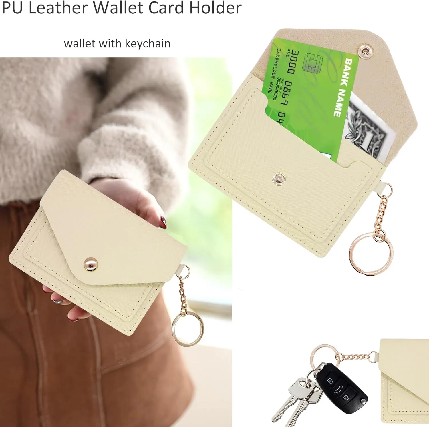 BIHRTC Adjustable Shoulder Phone Strap Clip and Go Strapwith Wallet Handmade Waved Net Chapstick Holder Multifunction Phone Lanyard Crossbody Hook Bag Strap for Women Most Phone