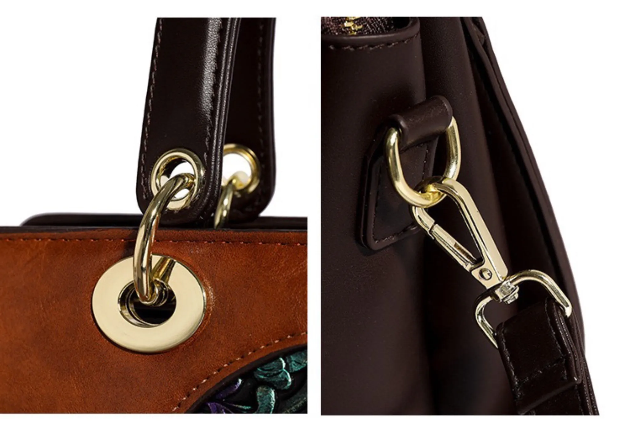 Black Kuno 3 Compartment Handbag