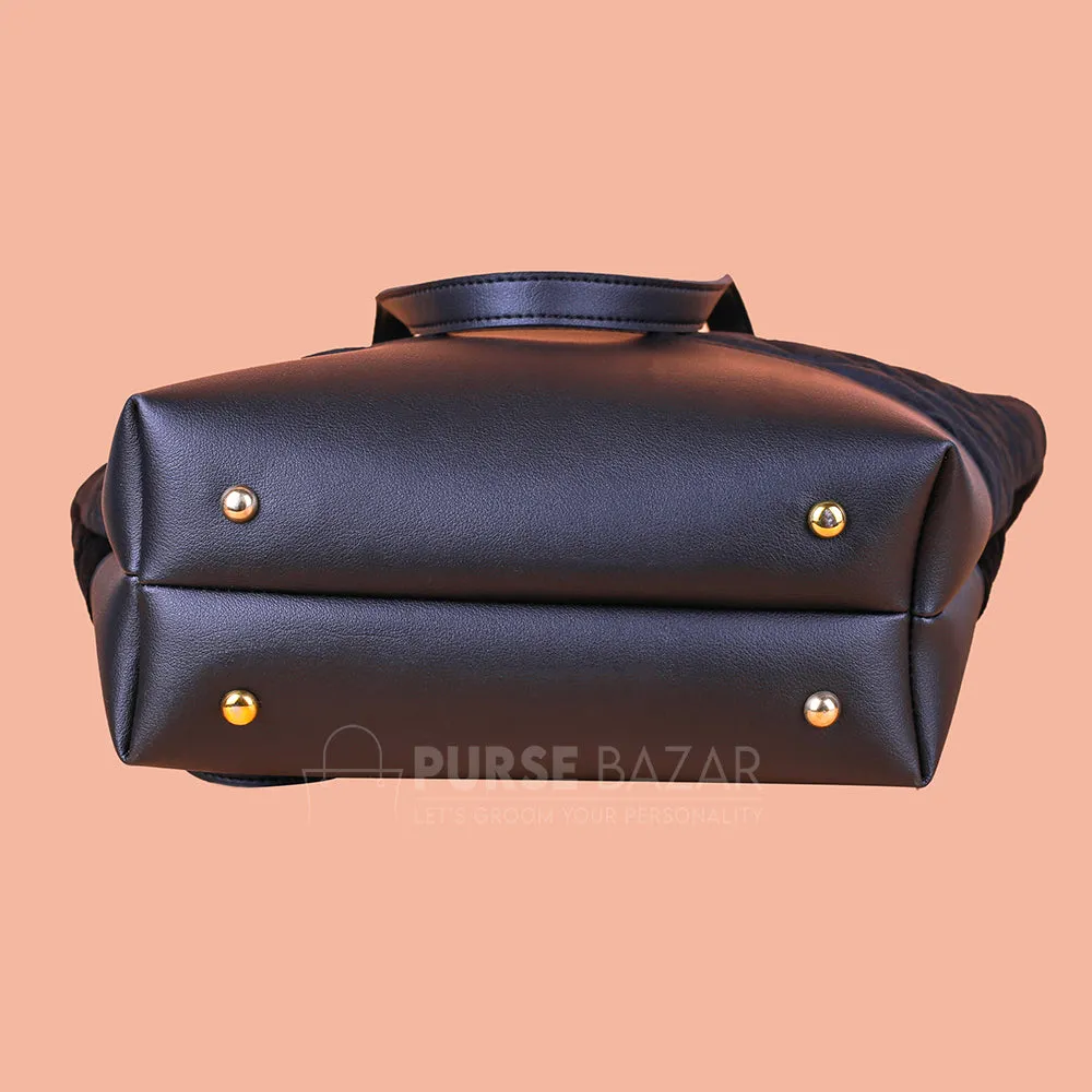 Black Silk Tote Bag