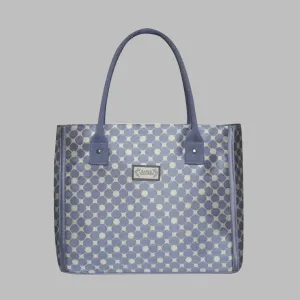 Blue Stone Jacquard Tote Bag