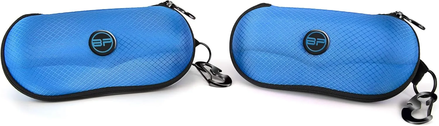 BLUPOND Sunglasses Case Semi Hard EVA Shell with Metal Hanging Hook Belt Clip Sun Glasses Storage