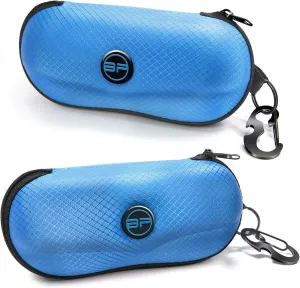 BLUPOND Sunglasses Case Semi Hard EVA Shell with Metal Hanging Hook Belt Clip Sun Glasses Storage