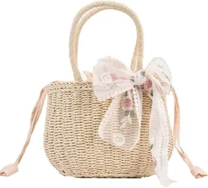 Bohemia Rattan Large Capacity Tote Bags Women Tassel Woven Handbag Beach Basket Shoulder Bag