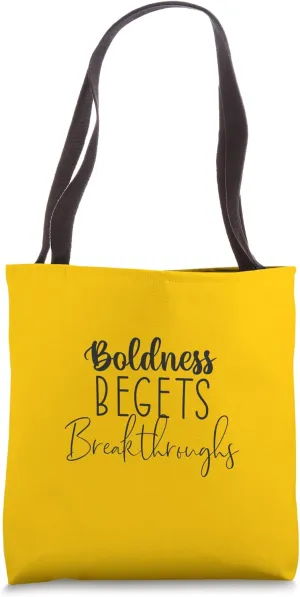 Boldness Begets Breakthroughs, Gym Hustle Success Motivation Tote Bag