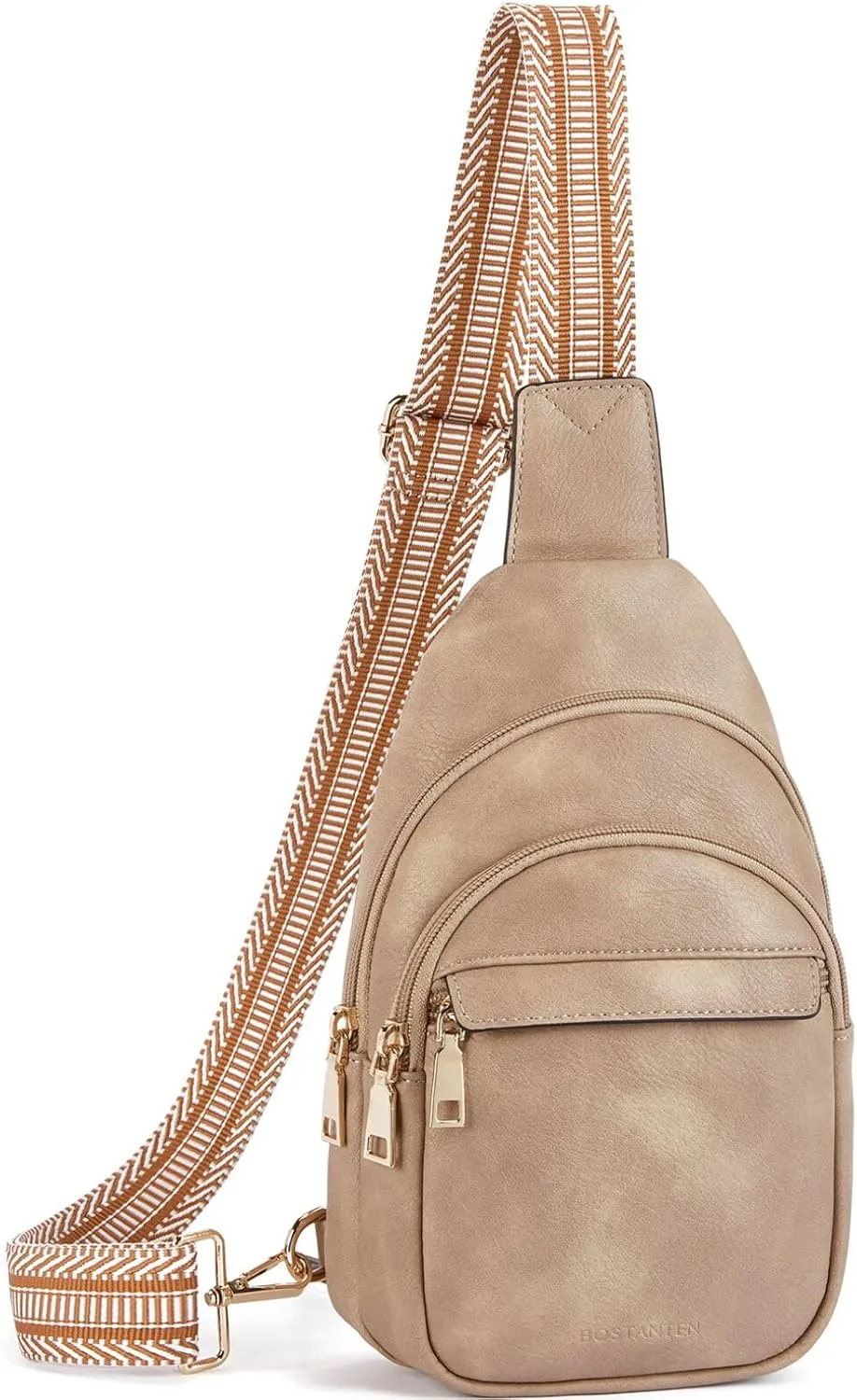BOSTANTEN Small Sling Bag for Women Leather Crossbody Bags Fanny Pack Chest Bag for Travel
