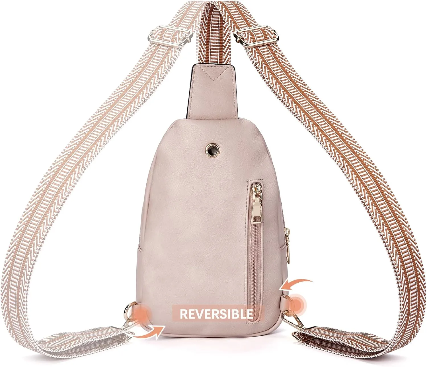 BOSTANTEN Small Sling Bag for Women Leather Crossbody Bags Fanny Pack Chest Bag for Travel