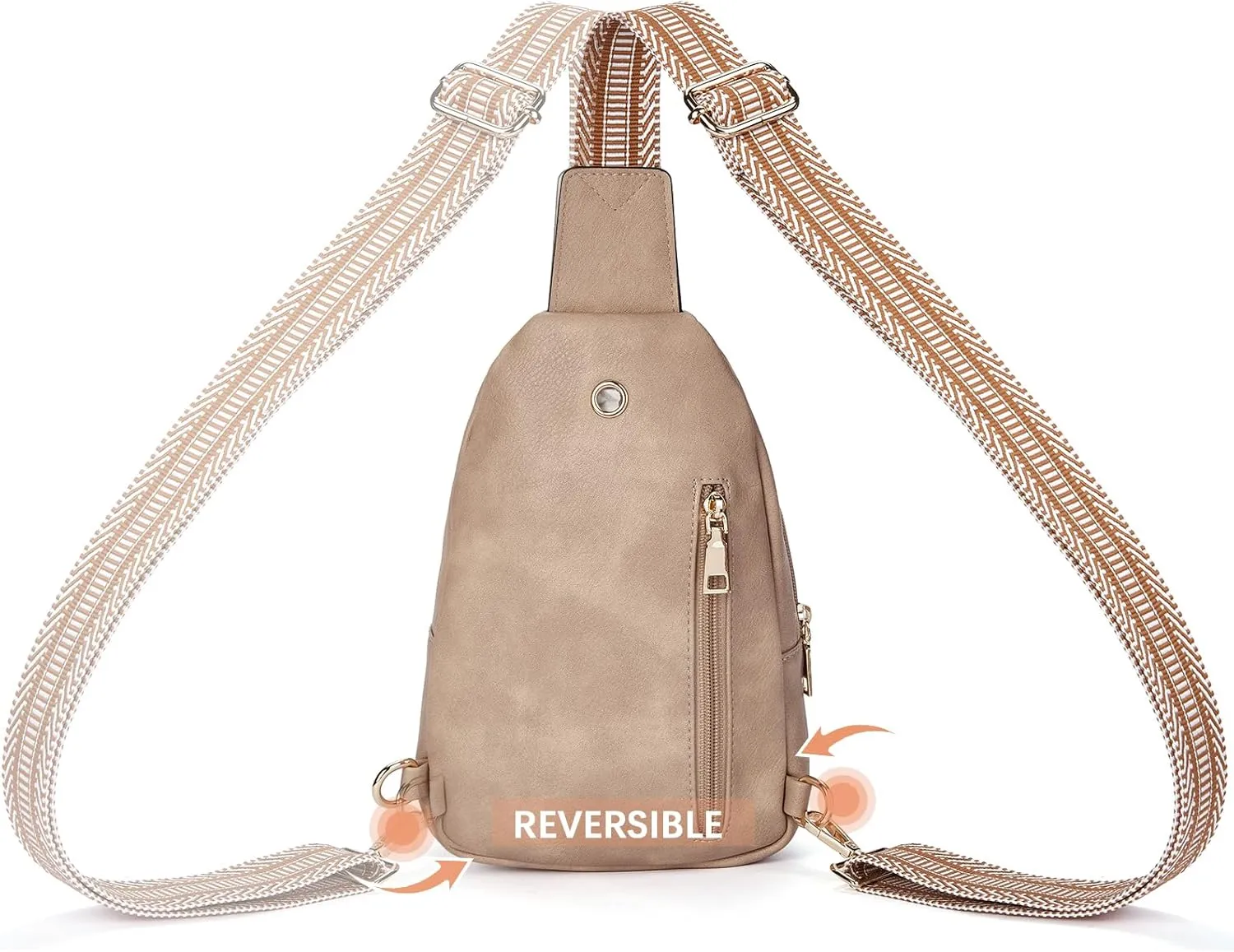 BOSTANTEN Small Sling Bag for Women Leather Crossbody Bags Fanny Pack Chest Bag for Travel