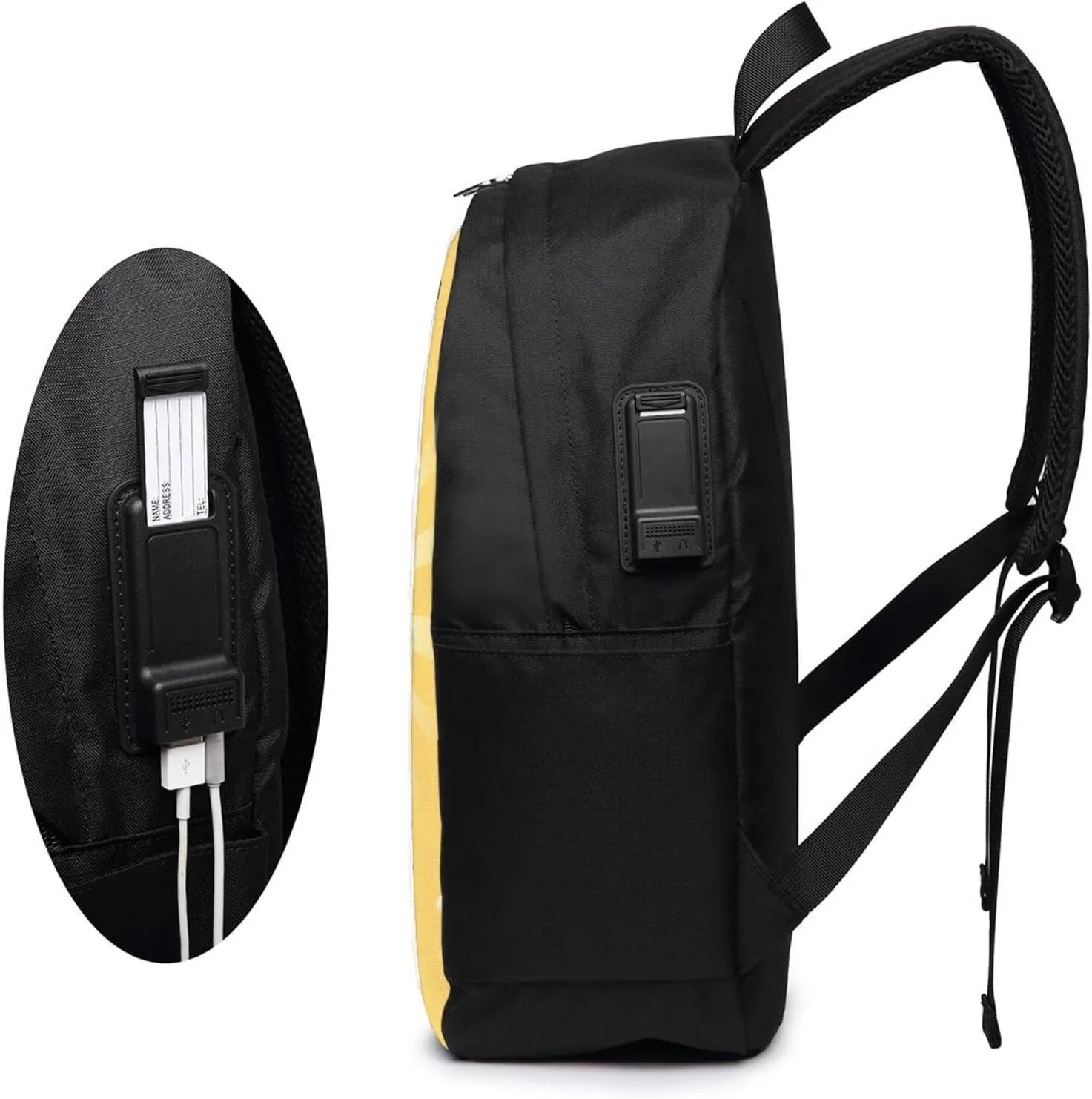Boston Terrier Travel Laptop Backpack for Women Men, 17 Inch Business Backpack with USB Charger Port