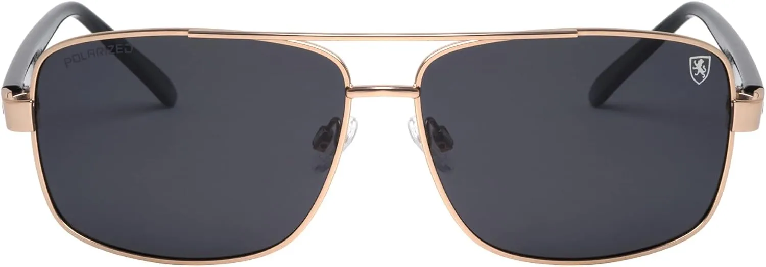 Breakout - Polarized Lightweight Rectangular Aviators Sunglasses