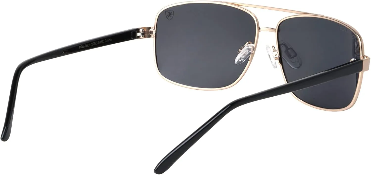 Breakout - Polarized Lightweight Rectangular Aviators Sunglasses