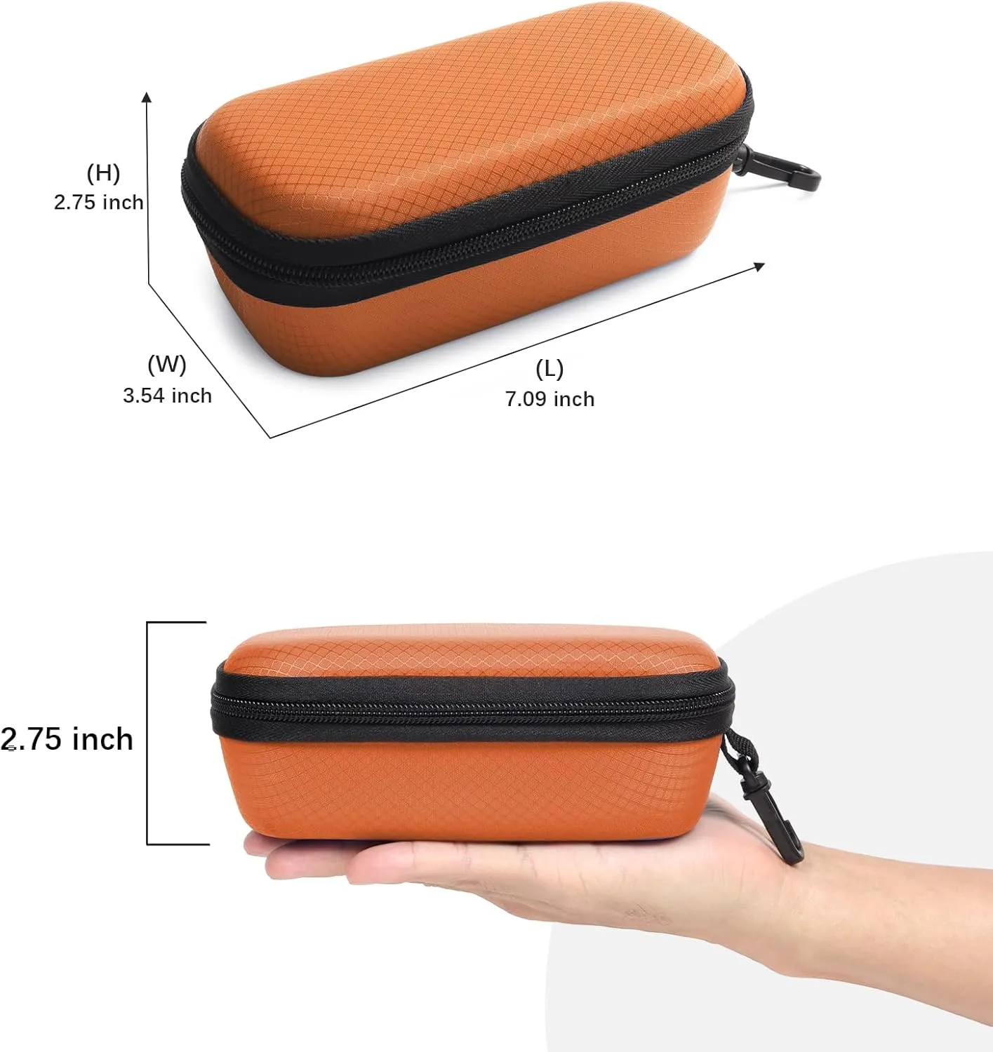 Bukere Double Eyeglasses Case with Adjustable Slots, EVA Hard-shell Travel Dual Glasses Sunglasses Organizer for Men Women