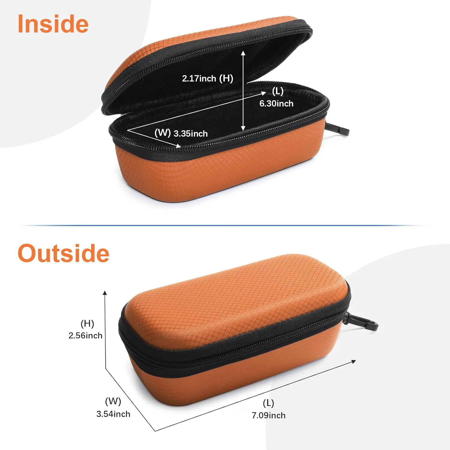 Bukere Double Eyeglasses Case with Adjustable Slots, EVA Hard-shell Travel Dual Glasses Sunglasses Organizer for Men Women